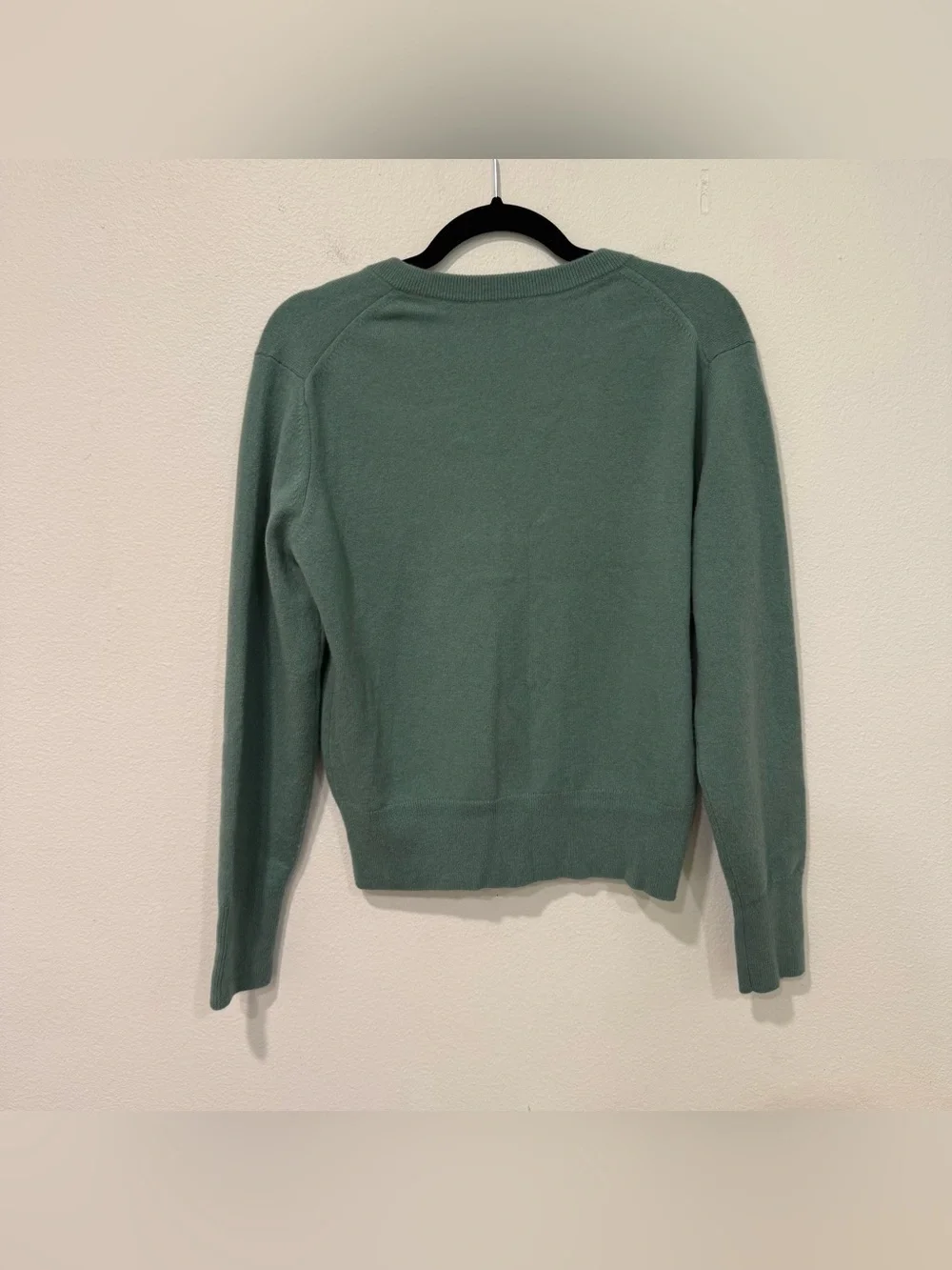 Vince Green Wool Cashmere Blend V-Neck Sweater S